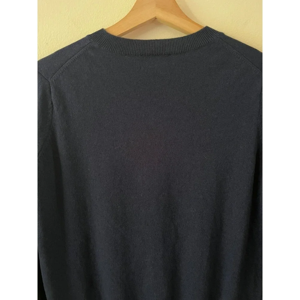 Pure Collection Cashmere Crew Neck Sweater in Navy size 4